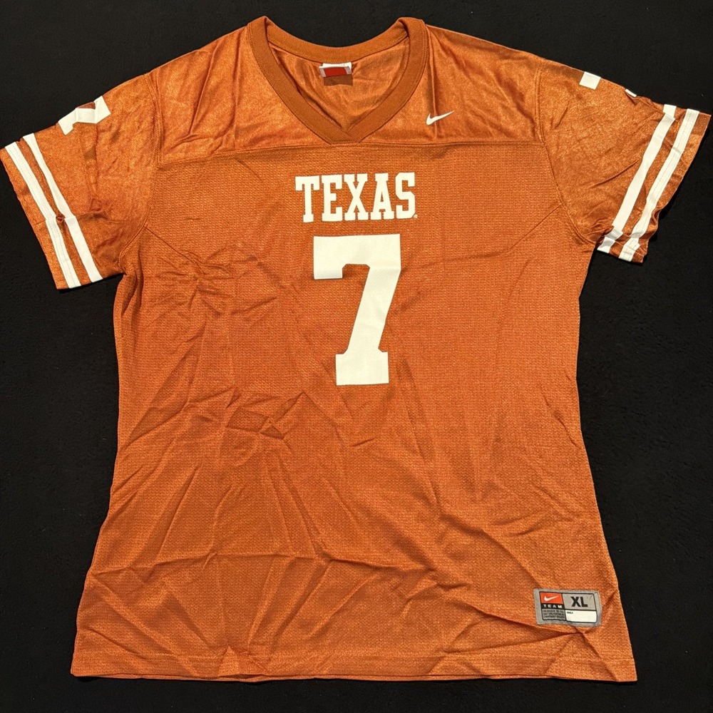 Texas Longhorns #7 Nike Football Burnt Orange Jersey Kids Size XL